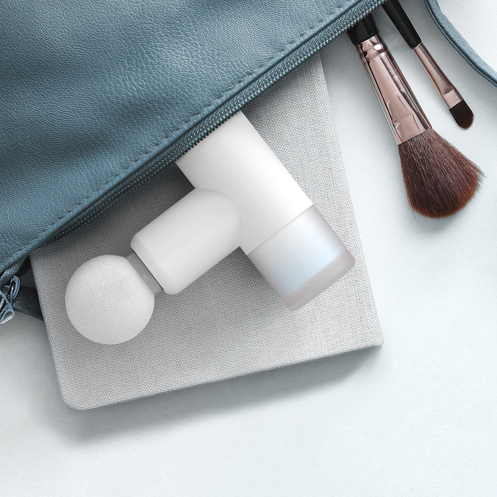 The ultra-lightweight opove M3 Mini massage gun, designed for portability. At just 0.58 lbs, this compact percussion massager easily fits in any bag for on-the-go muscle relief at home, the gym, or while traveling.