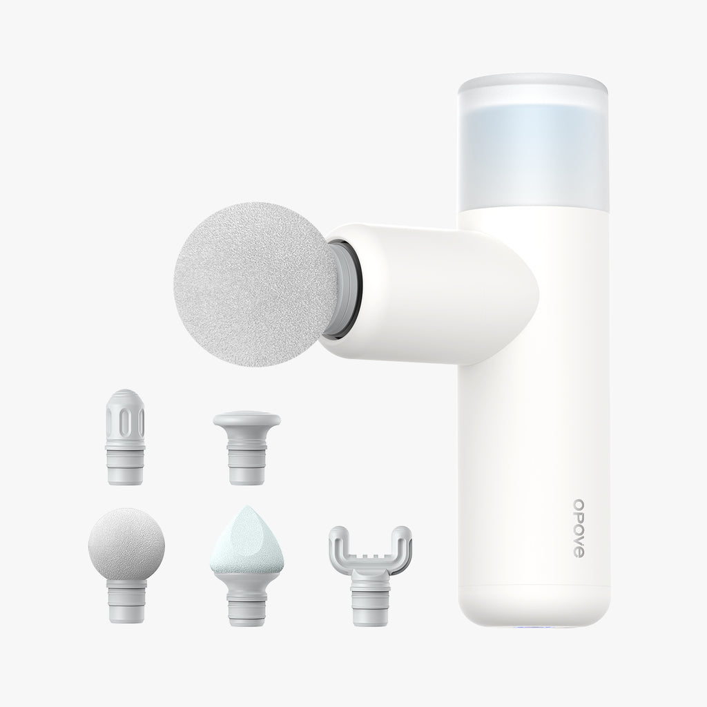 opove m3 mini massage gun with 5 head attachments