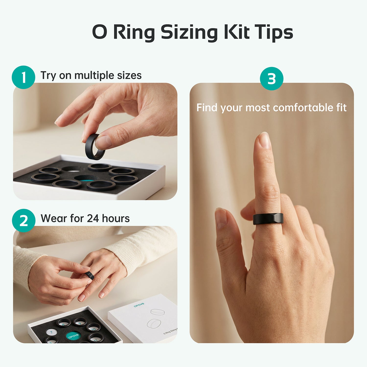 O Ring Sizing Kit - Find Your Perfect Fit for O Ring Smart Ring 